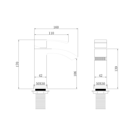 Смеситель ABBER Wasserfall AF8610SP на раковину/столешницу сатин
