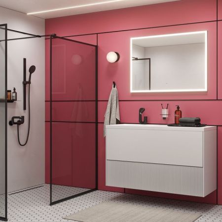 Смеситель для ванны и душа IDDIS TWIST TWIBLBTi02WA настенный черный