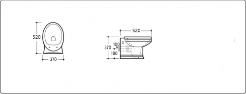 Унитаз подвесной CeramaLux 1412 белый с сиденьем микролифт безободковый каскадный смыв - фото 2