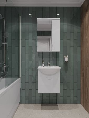 Тумба с раковиной Orange Лайт LRA-45TUW+RA 50х40 цвет белый