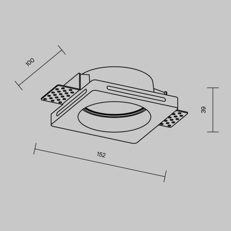 Светильник встраиваемый Maytoni Technical Gyps Modern DL002-GU10-01-W