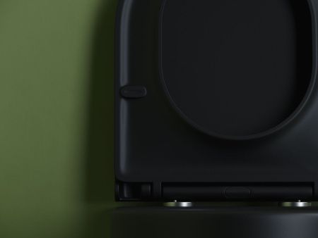 Унитаз подвесной Ceramica Nova ULMA CN4006MB черный с сиденьем микролифт безободковый душевой смыв