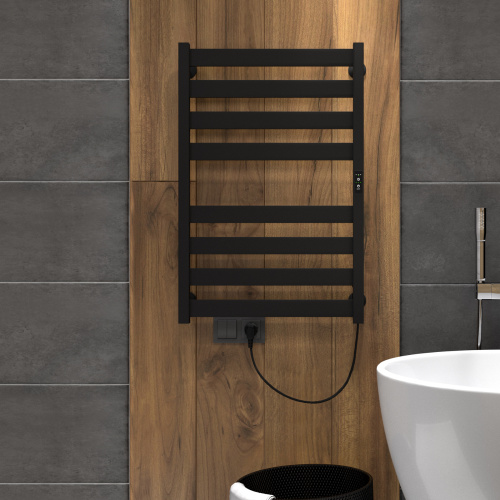 Полотенцесушитель Indigo Oktava Slim 5 LСLOKS5E80-50BRRt 53х80 электрический черный муар - фото 2