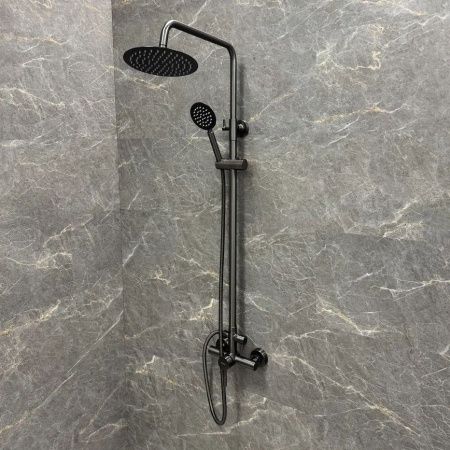 Душевая стойка Fixsen FX-9500F настенная цвет черный