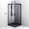 Душевой уголок Am.Pm Gem W90G-403-090BT 90х90 стекло прозрачное профиль черный матовый без поддона