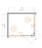 Душевой уголок Cezares RELAX 304 RELAX-304-AH-2-120/90-C-GM 120х90 стекло прозрачное профиль оружейная сталь без поддона