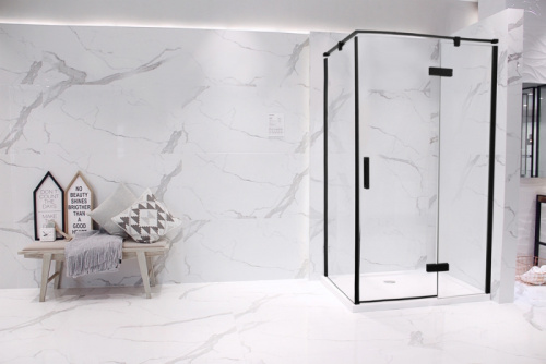 Душевой уголок Bravat Blackline BS120.3113AB 80х120 стекло прозрачное профиль черный без поддона - фото 2