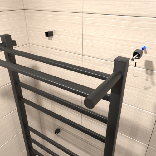 Полотенцесушитель Маргроид Вид 81-10 профильный 8110-8050-1083-9005R 53х81 электрический черный матовый - фото 5