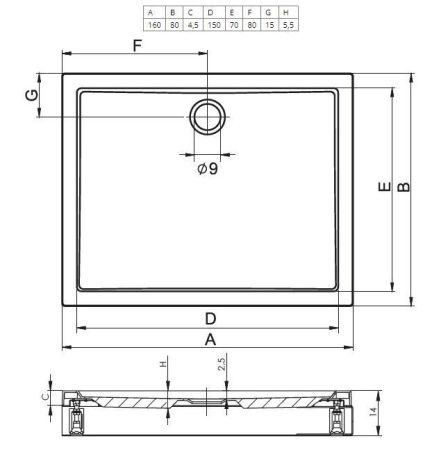 Ванна акриловая Riho Orion BC0100500000000 170х70 пристенная прямоугольная