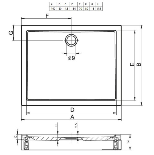 Ванна акриловая Riho Orion BC0100500000000 170х70 пристенная прямоугольная - фото 2