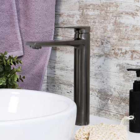 Смеситель Wasserkraft Wiese 8400 8403H на раковину серый