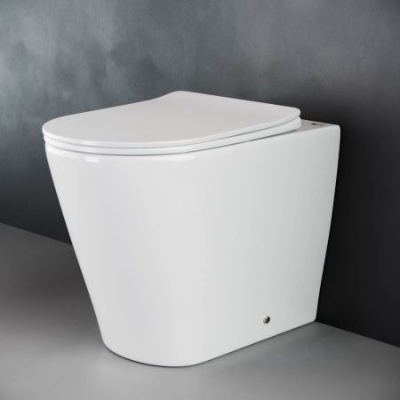 Унитаз приставной Ceramica Nova HIGHLIGHT CN1812 белый с сиденьем микролифт безободковый душевой смыв