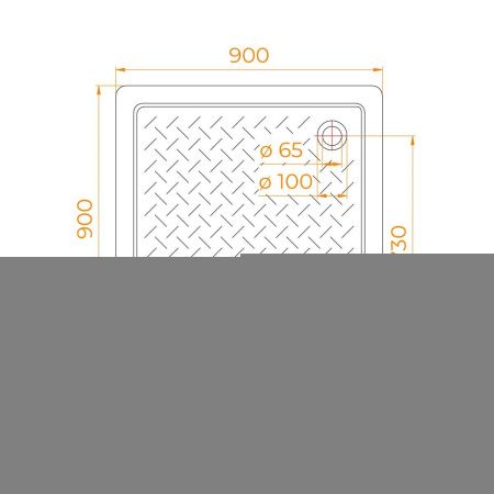 Душевой поддон керамический RGW CER 19170199-04 90х90 черный