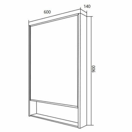 Зеркало-шкаф 1MarKa Mira У84861 60х90 подвесной цвет коричневый
