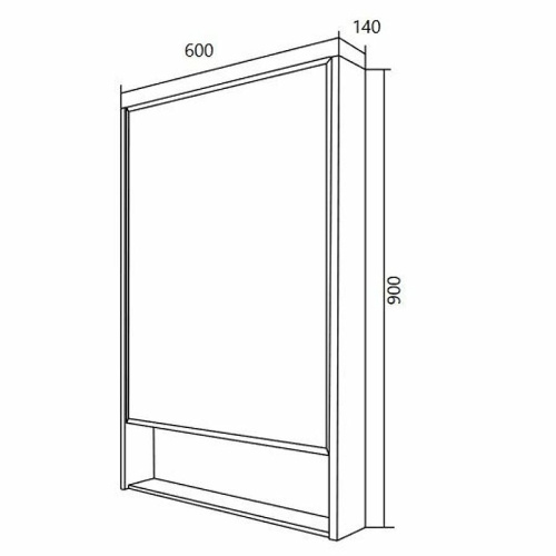 Зеркало-шкаф 1MarKa Mira У84861 60х14х90 подвесной цвет дуб сонома - фото 3 Зеркало-шкаф 1MarKa Mira У84861 60х14х90 подвесной цвет дуб сонома - фото 3