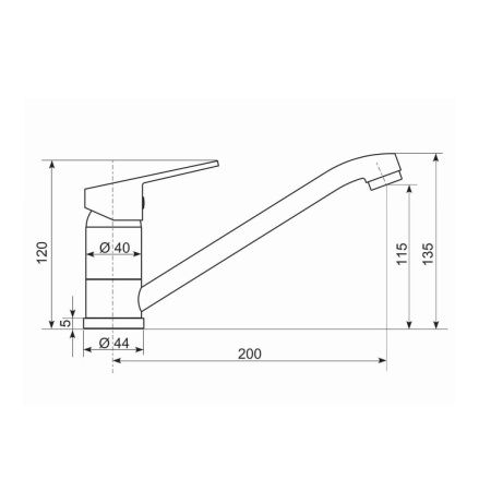 Смеситель для кухни Practik PR-01 PR-01-004 на мойку черный