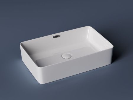 Раковина из сантехнического фарфора Ceramica Nova ELEMENT CN5025 60х40 накладная цвет белый без отверстий под смеситель