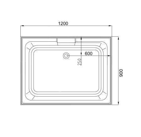 Душевая кабина AvaCan V1215 120х90 прямоугольная с крышей ориентация универсальная