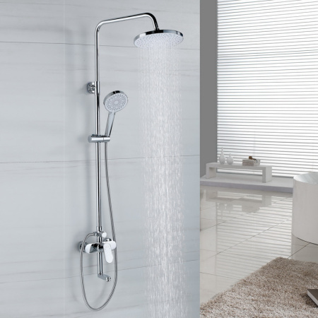 Душевая стойка Bond Circle B01-9100 настенная цвет хром глянцевый