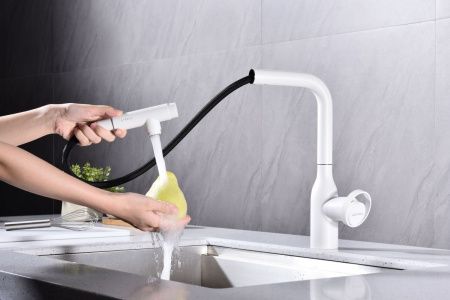 Смеситель для кухни Paulmark URBAN Ur213104-WH на мойку белый