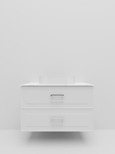 Тумба со столешницей La Fenice CUBO TWIN NFNC-01-CUB-B-100-2-2-GG 100х62х49 подвесная цвет белый - фото 2