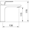 Смеситель Clever Saona Slim 61176 на раковину черный