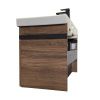 Тумба с раковиной Comforty Соло 00-00010979CF 90х50 подвесная цвет коричневый