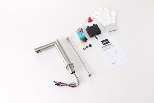 Смеситель Abber Perfekte 316 AF8A101BSTS на раковину сталь брашированная - фото 2