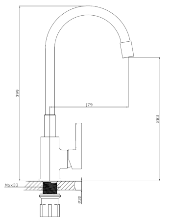Смеситель для кухни Esko Coral CL 519 B на мойку черный/хром