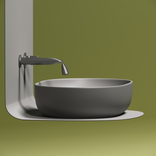 Раковина из сантехнического фарфора Ceramica Nova ELEMENT CN6047MH 60х42 накладная цвет антрацит матовый - фото 4
