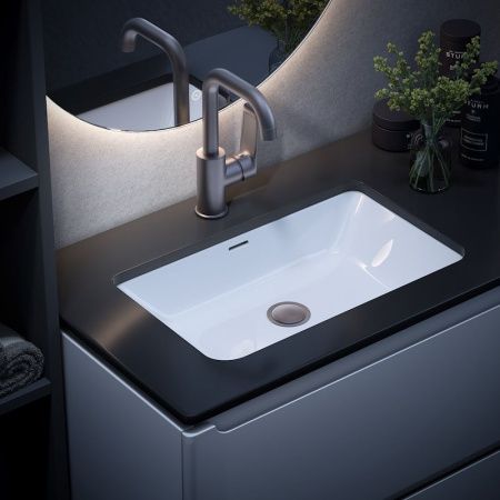 Смеситель Esko LG26MGM на раковину вороненая сталь