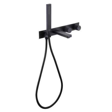 Смеситель для ванны и душа Abber Rund AF8730B встраиваемый в стену черный