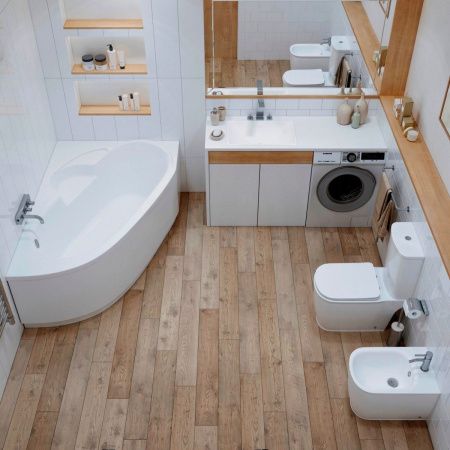 Ванна акриловая Lavinia Boho Bell Pro 3702140R 140х95 встраиваемая асимметричная без каркаса