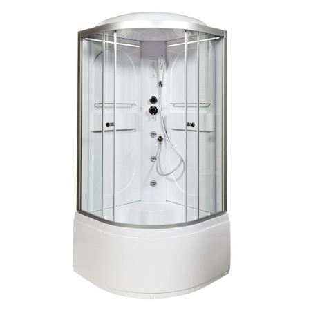 Душевая кабина AvaCan L610LED+GM 100х100 четверть круга с крышей ориентация универсальная