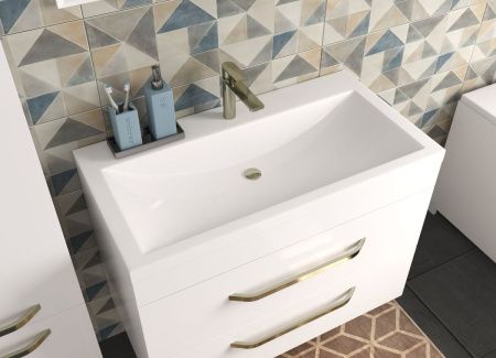 Раковина из искусственного камня Эстет Монако ФР-00014395 90х50 накладная цвет белый 1 отверстие под смеситель