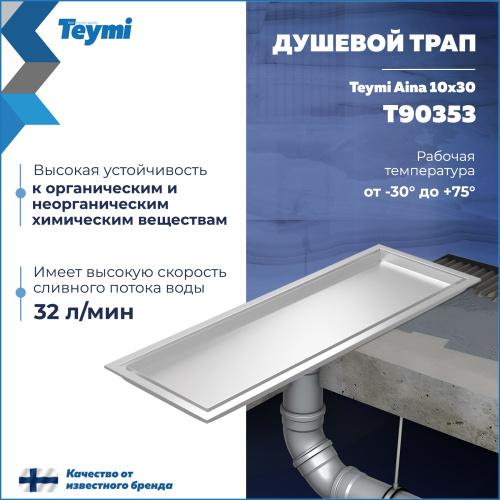 Душевой лоток Teymi Aina T90353 в пол - фото 3