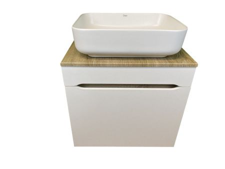 Тумба с раковиной Sintesi STL.W7018_SIN-LVB-APP-409WM 60х60 подвесная цвет белый