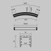 Радиусный профиль Maytoni Led Strip ALM-3535R-B-D-45°-0.8M