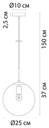 Светильник подвесной Arte Lamp Volare (Воларе) A1925SP-1GO - фото 3