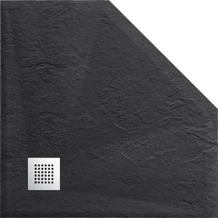 Душевой поддон из искусственного камня Vincea H25 VST-4SP9090A 90х90 черный