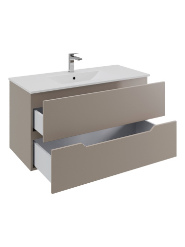 Тумба с раковиной Orange Line Li-100TuL+Ra 101,5х46,5х54,1 - фото 4