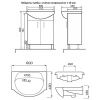 Тумба с раковиной Orange Лайт LA-60TUW+RA 60х40 напольная цвет белый