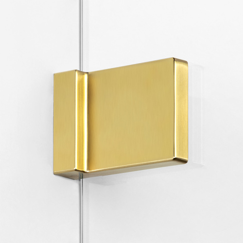 Душевая перегородка New Trendy AVEXA Gold EXK-7026 90х200 стекло прозрачное профиль золото брашированное - фото 3