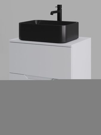 Тумба с раковиной Orange Line Li-60TuwMDF+B02-460MB 60х50 подвесная цвет белый