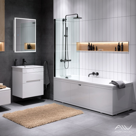 Экран под ванну Alavann Rita 170 см ALV1029001 фронтальный МДФ съемный/раздвижной белый