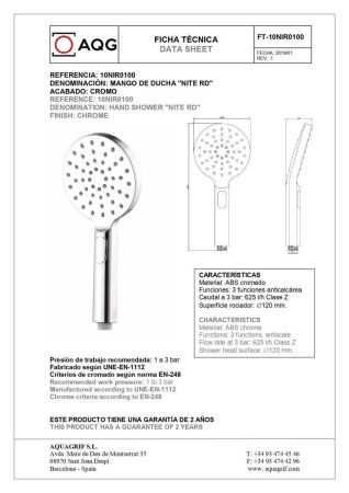 Смеситель для ванны AQG Tube 01TUB410CR настенный хром