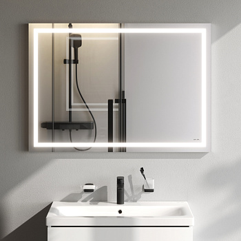 Зеркало в ванную Am.Pm Gem M91AMOX1001WG 100х70 цвет серебро