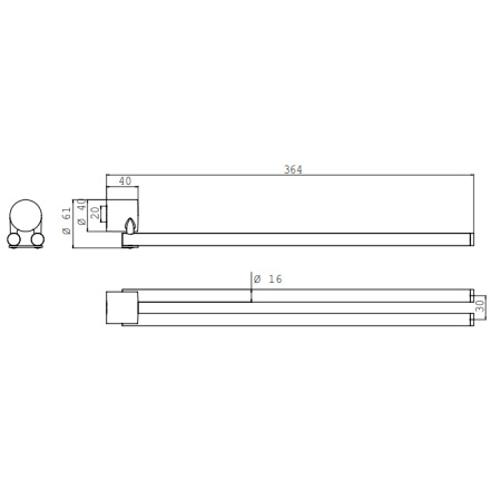 Полотенцедержатель Emco Rondo2 4550 001 36