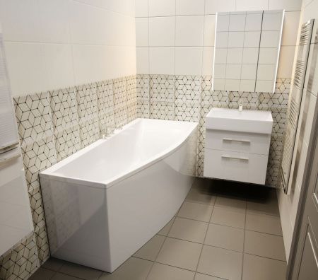 Ванна из литьевго мрамора Astra-Form Скат 01010015 170х75 пристенная асимметричная с ножками