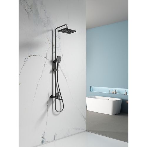 Душевая стойка Splenka S30.24.06 настенная цвет черный - фото 5